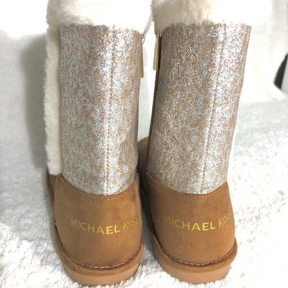 Michael Kors Big Girls Johanna Tinsel Faux Suede Winter Boots - Picture 7 of 11